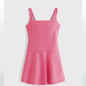 Vibrant Red Gingham Dress